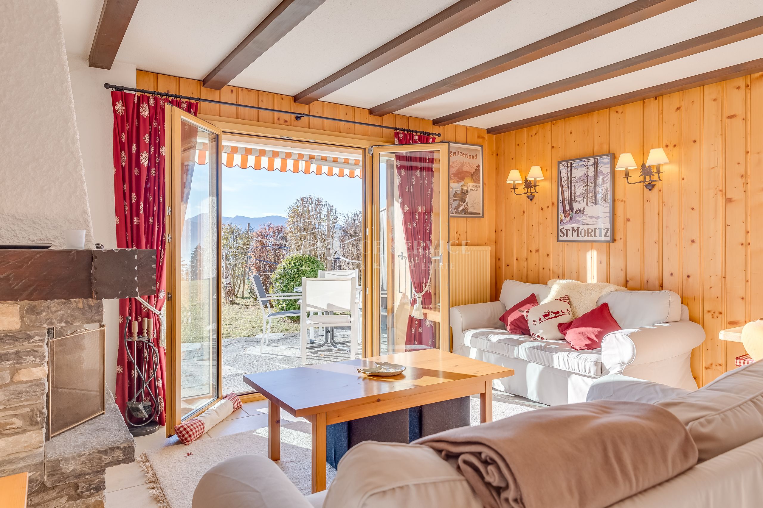 salon appartement perce neige à vendre Villars sur Ollon