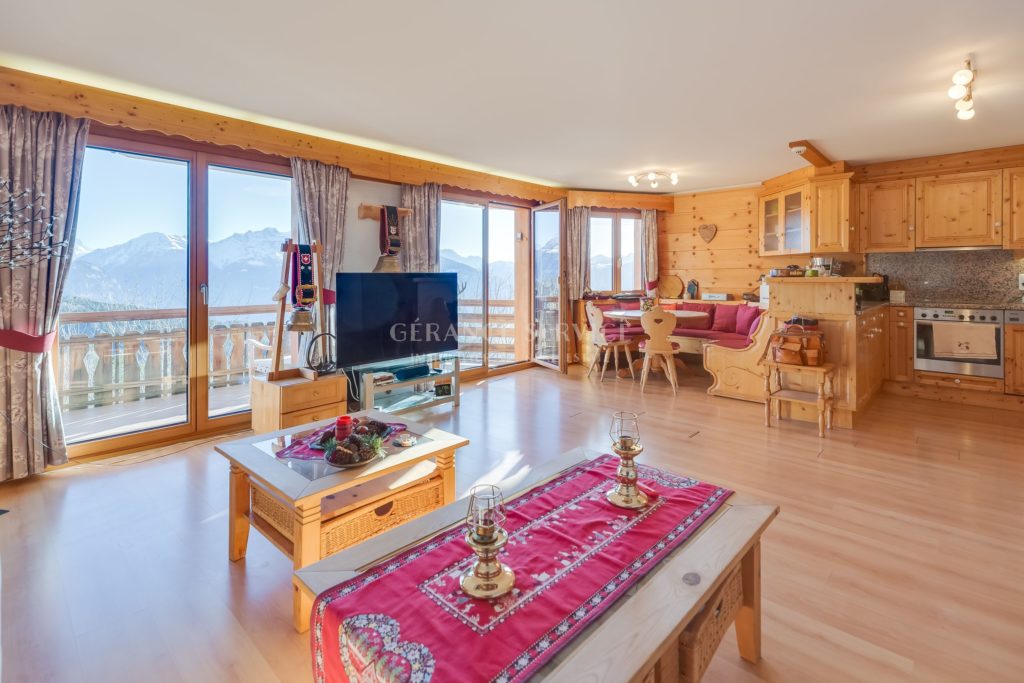 appartement a vendre villars sur ollon salon