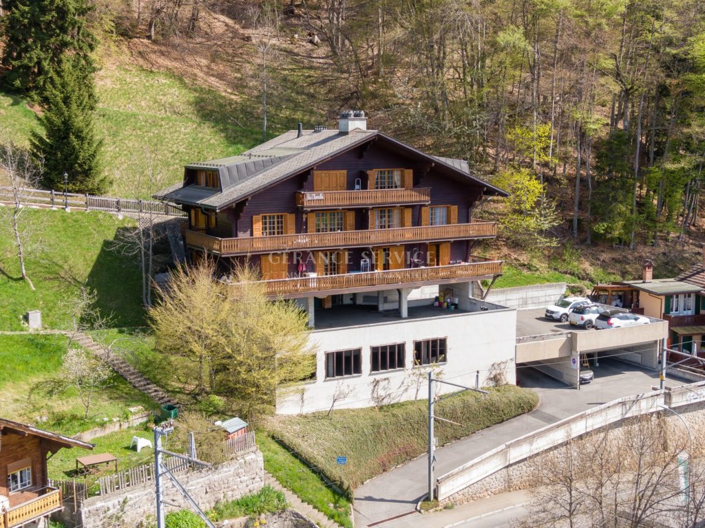 vue exterieur appartement à vendre villars sur ollon