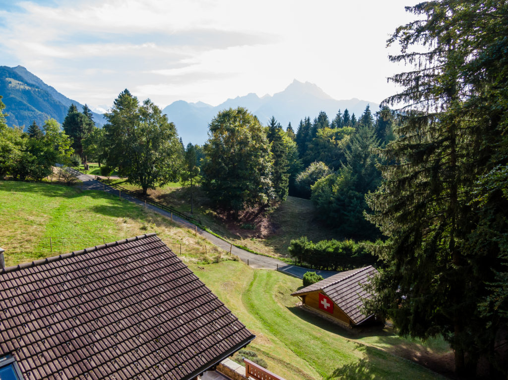 Vue des dents du midi depuis Gryon